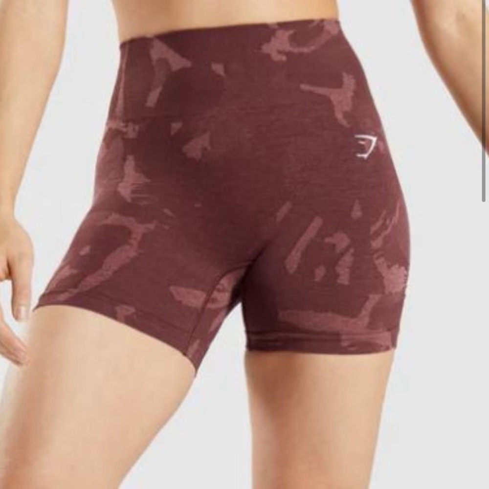 Maroon gymshark seamless shorts